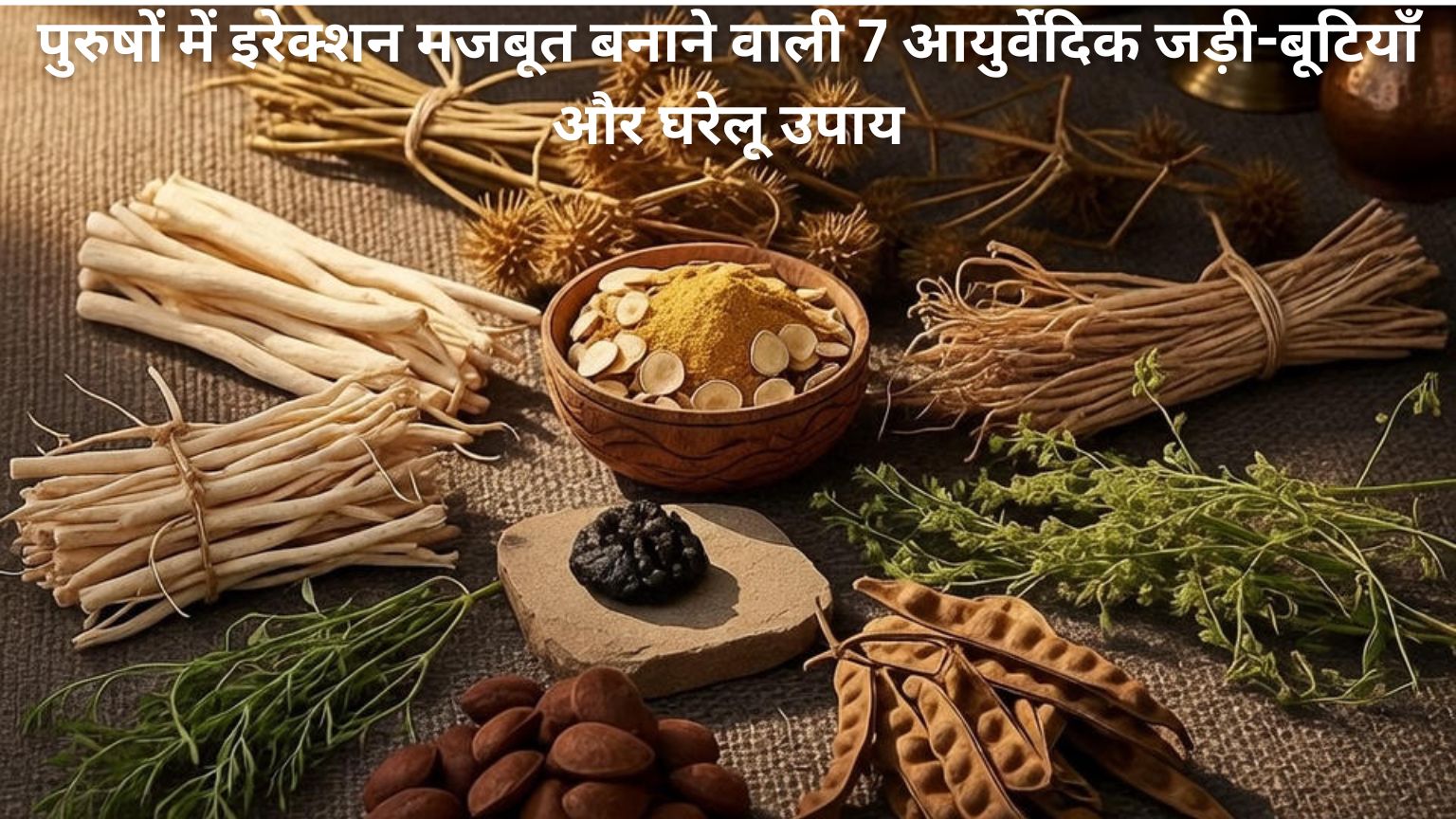 Read more about the article पुरुषों में इरेक्शन मजबूत बनाने वाली 7 आयुर्वेदिक जड़ी-बूटियाँ और घरेलू उपाय