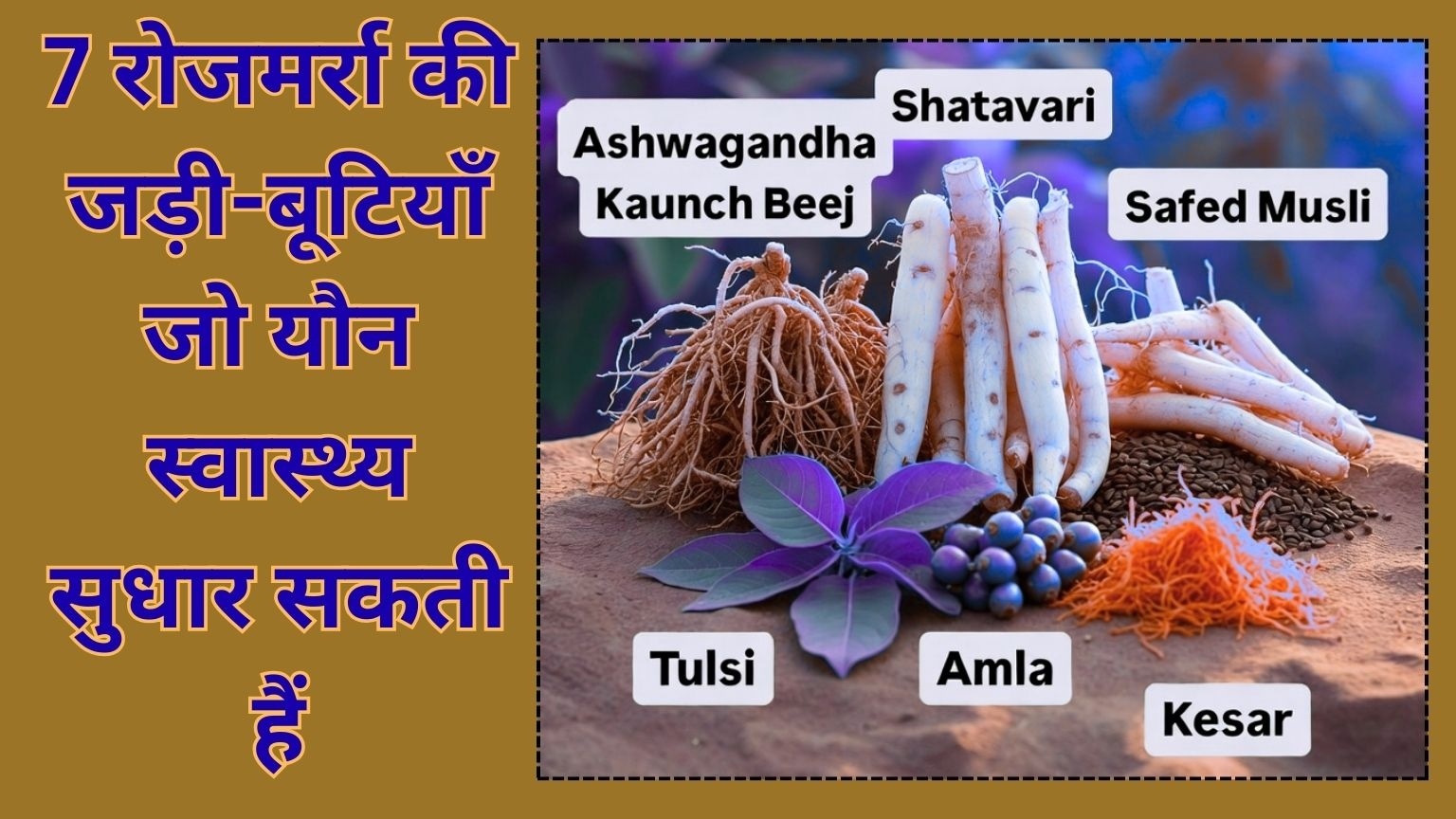 You are currently viewing 7 रोजमर्रा की जड़ी-बूटियाँ जो यौन स्वास्थ्य सुधार सकती हैं: